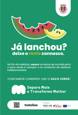 J&aacute; lanchou? deixe o resto connosco. Contamos Consigo! Use o saco verde!
