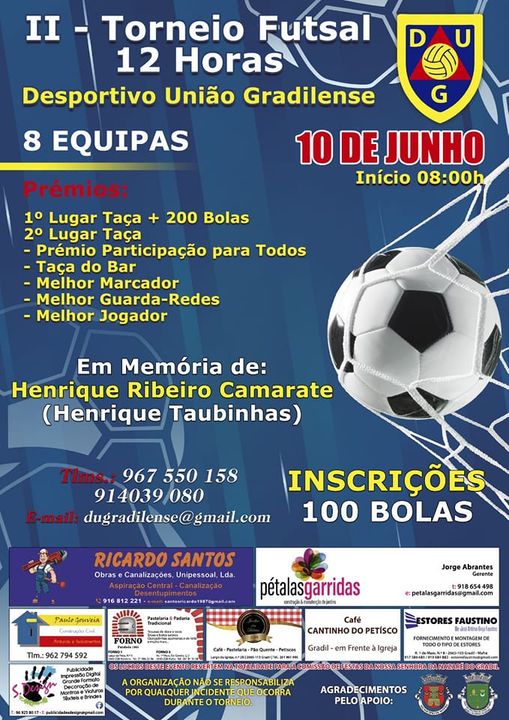 II - Torneio Futsal 12 Horas - Desportivo União Gradilense